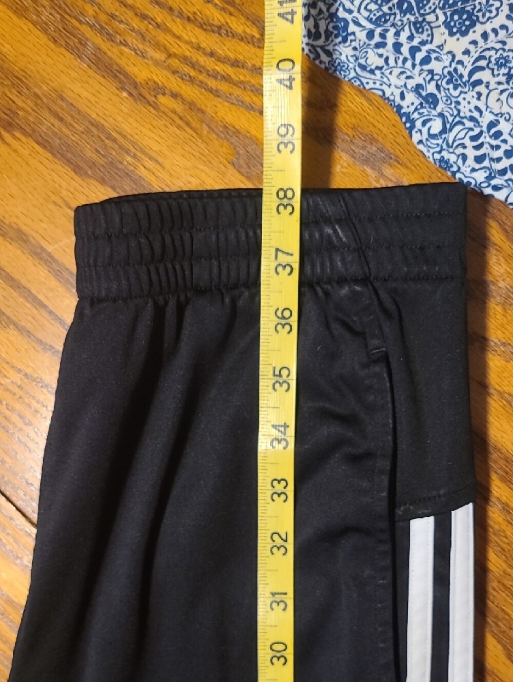 Adidas Black Active Track Pants with White Stripes - Boy's Large - Picture 6 of 8